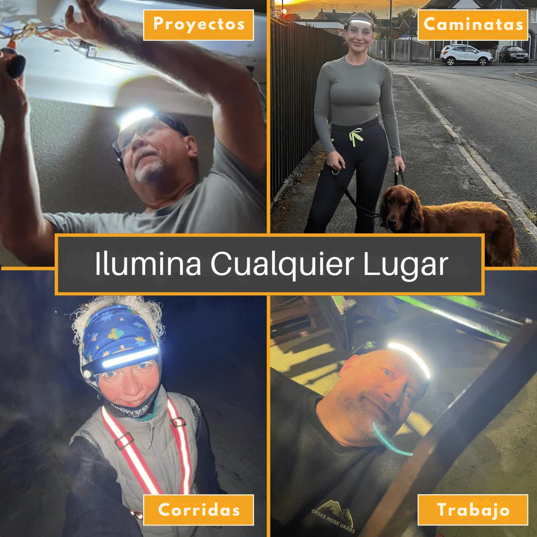 Linterna Frontal LED Portátil Recargable