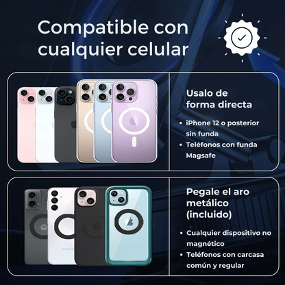 Soporte Magnético 360° con Succión al Vacío