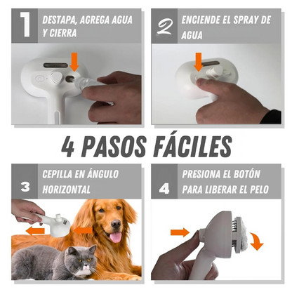 Cepillo Vaporizador para Mascotas